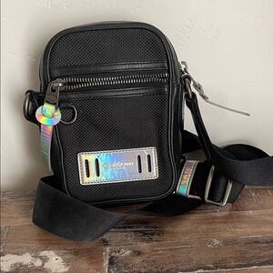 Coach Black Belt Bag with Iridescent Details